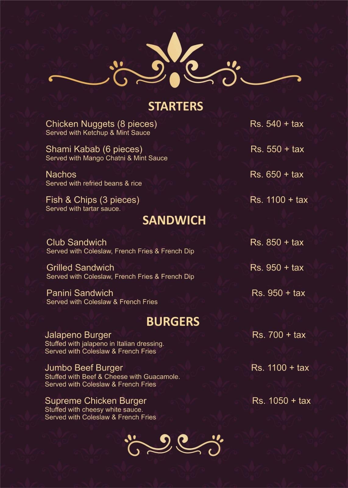 Restaurant dining experience